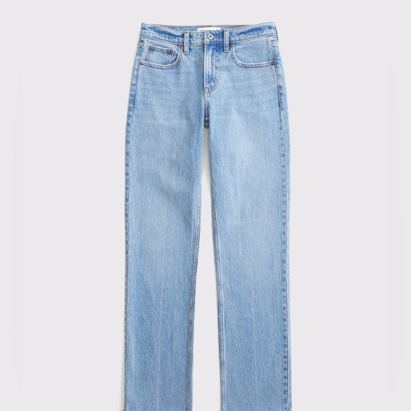 Abercrombie & Fitch Mid Rise The Straight Jean Size 37 / 24 plus size Jeans - Picture 1 of 10